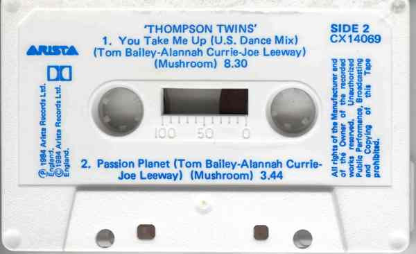 Thompson Twins : You Take Me Up / Machines Take Me Over (Cass, Single)