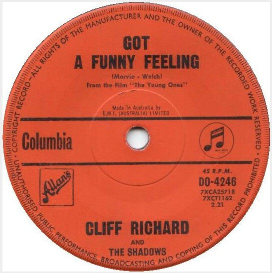 Cliff Richard : When The Girl In Your Arms Is The Girl In Your Heart (7", Single)