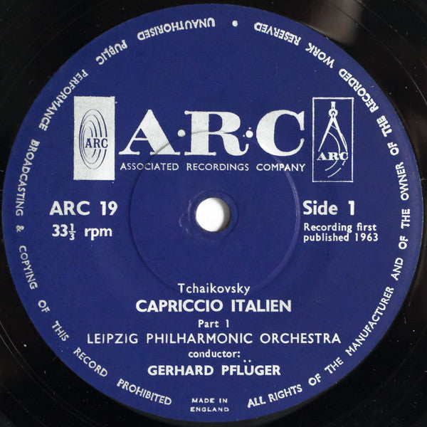 Tchaikovsky*, Leipzig Philharmonic Orchestra, Gerhard Pfluger* : Capriccio Italien, Op. 45 (7")