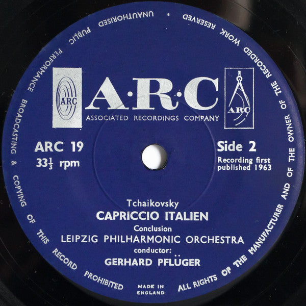 Tchaikovsky*, Leipzig Philharmonic Orchestra, Gerhard Pfluger* : Capriccio Italien, Op. 45 (7")