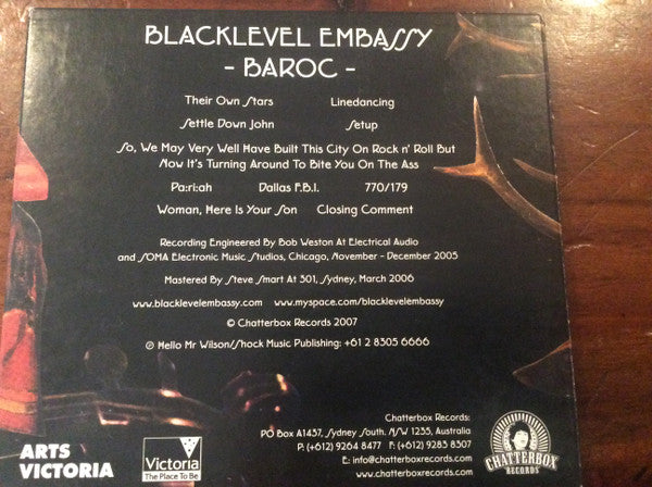 Blacklevel Embassy : Baroc (CD, Album)