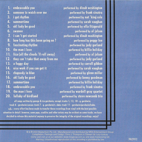 Various : The Gershwin Songbook (CD, Comp)