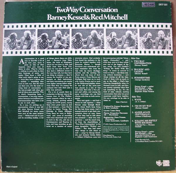 Barney Kessel & Red Mitchell : Two Way Conversation (LP, Album)