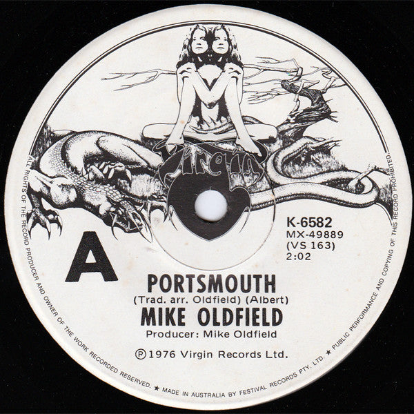 Mike Oldfield : Portsmouth (7", Single)