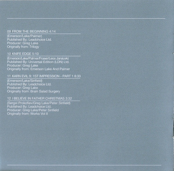 Emerson Lake & Palmer* : The Essential Emerson Lake & Palmer (2xCD, Comp)
