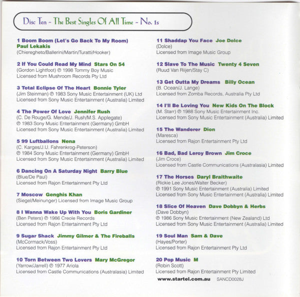 Various : The Best Singles Of All Time - No. 1s (disc 10) (CD, Comp)