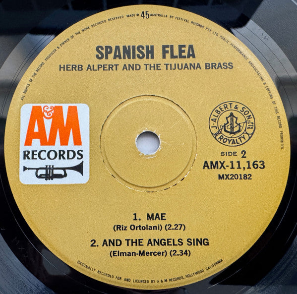 Herb Alpert's Tijuana Brass* : Spanish Flea! (7", EP, Mono, RP)