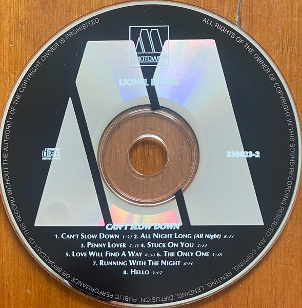 Lionel Richie : Dancing On The Ceiling / Can't Slow Down (CD, Album, RE + CD, Album, RE + Comp)