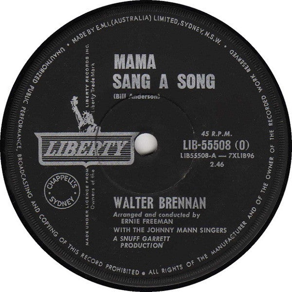 Walter Brennan : Mama Sang A Song (7", Single)