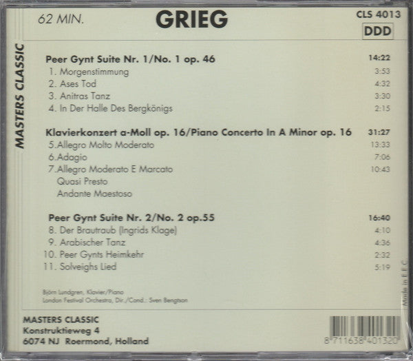 Grieg* : Peer Gynt (CD, Comp, RE, P+O)