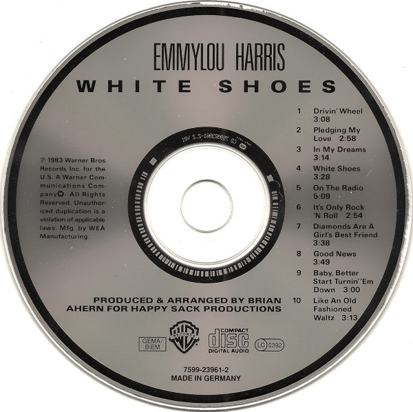 Emmylou Harris : White Shoes (CD, Album, RE)