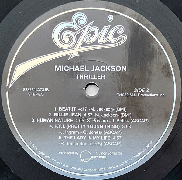 Michael Jackson : Thriller (LP, Album, RE, RP, Gat)