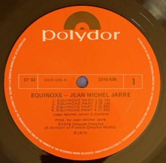 Jean Michel Jarre* : Equinoxe (LP, Album)