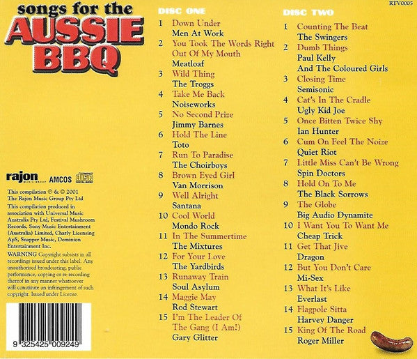 Various : Songs for the AUSSIE BBQ (2xCD, Album, Comp)