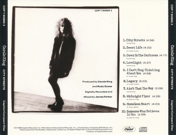 Carole King : City Streets (CD, Album)