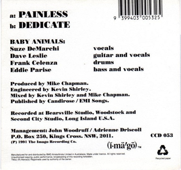 Baby Animals : Painless (CD, Single)