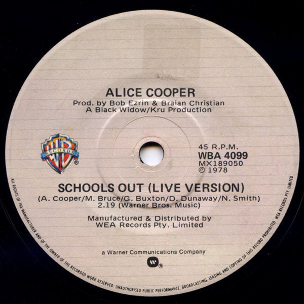 Alice Cooper (2) : How You Gonna See Me Now (7", Single)