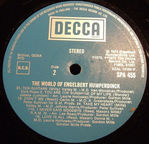 Engelbert Humperdinck : The World Of Engelbert Humperdinck (LP, Comp)