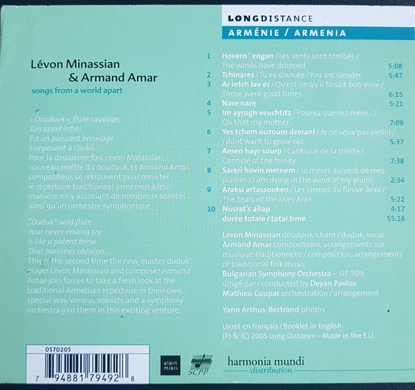 Levon Minassian & Armand Amar : Songs From A World Apart (CD, Album, Dig)