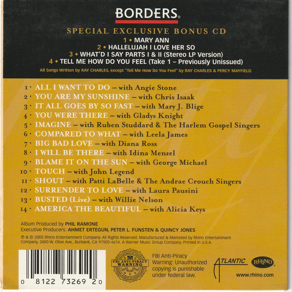 Ray Charles : Selections From Ray Charles Pure Genius (CD, Bor)