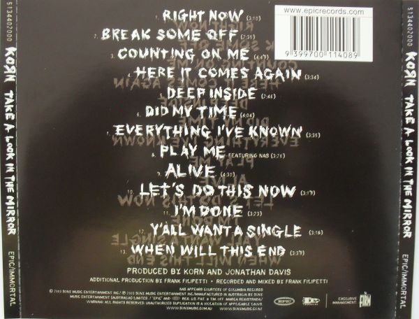 Korn : Take A Look In The Mirror (CD, Album)
