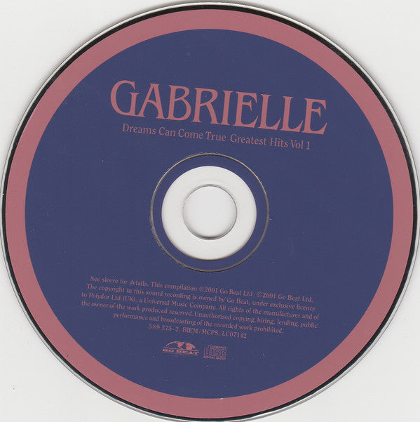 Gabrielle : Dreams Can Come True - Greatest Hits Vol 1 (CD, Comp)
