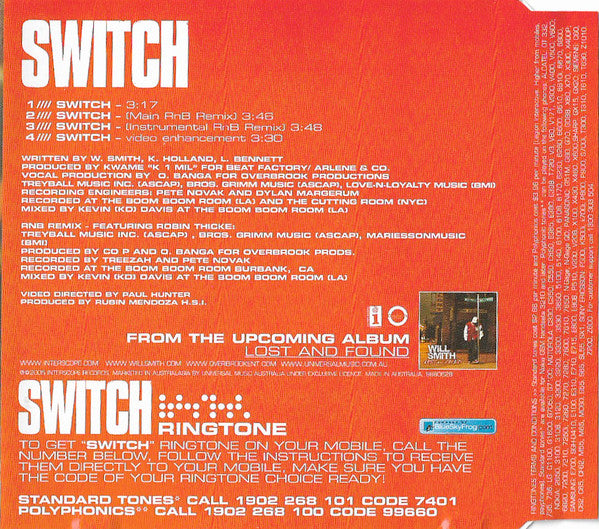 Will Smith : Switch (CD, Single, Enh)