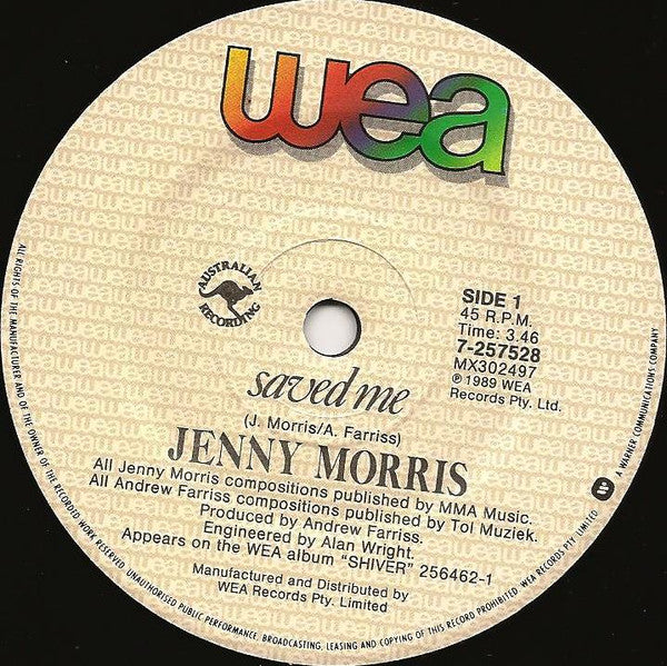 Jenny Morris : Saved Me (7", Single)