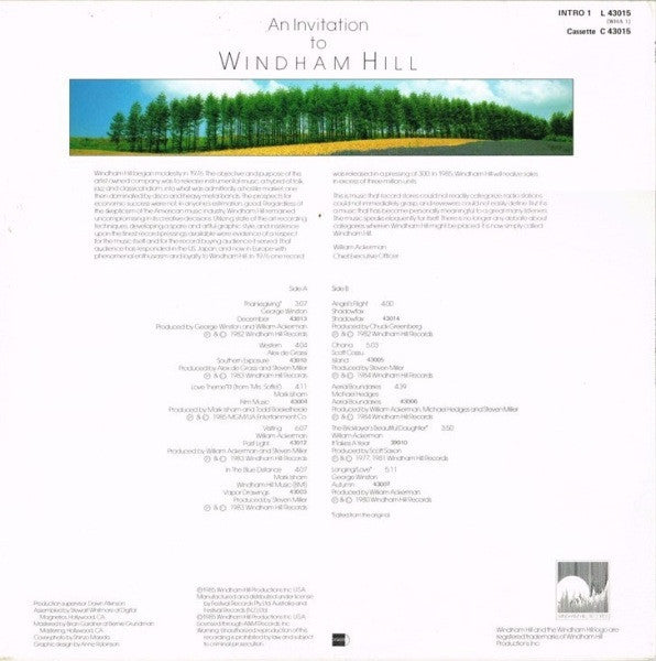 Various : An Invitation To Windham Hill (LP, Comp)