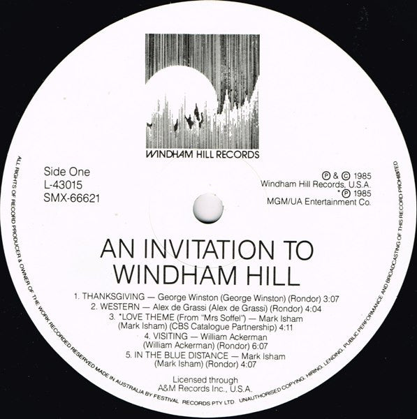 Various : An Invitation To Windham Hill (LP, Comp)