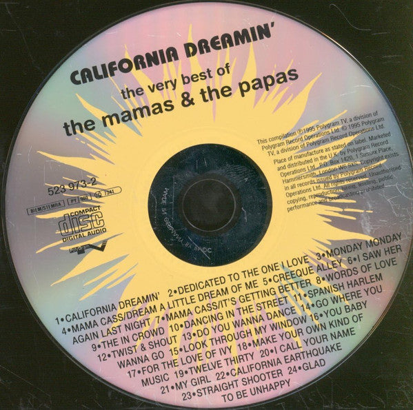 The Mamas & The Papas : California Dreamin' (The Very Best Of The Mamas & The Papas) (CD, Comp)