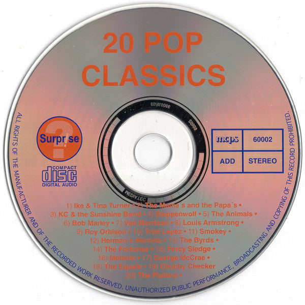 Various : Top 20 Pop Classics (CD, Comp)