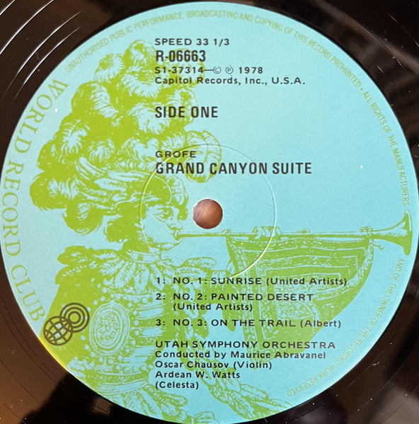 Ferde Grofé / Aaron Copland | Utah Symphony Orchestra, Maurice Abravanel : Grand Canyon Suite / El Salón México (LP, Album, Club)