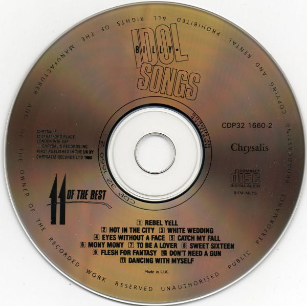 Billy Idol : Idol Songs - 11 Of The Best (CD, Comp, Nim)