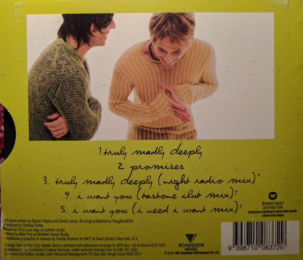 Savage Garden : Truly Madly Deeply (CD, Single, Sli)