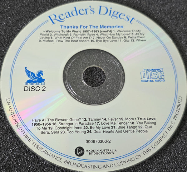 Various : Thanks For The Memories (5xCD, Comp, Two)