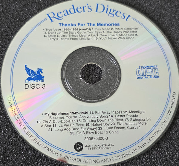 Various : Thanks For The Memories (5xCD, Comp, Two)