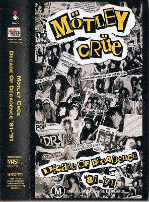 Mötley Crüe : Decade Of Decadence '81-'91 (VHS, Comp)