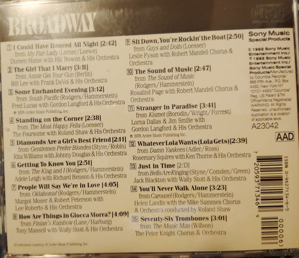 Various : Broadway (The Life, Times, & Music Series) (CD, Comp)