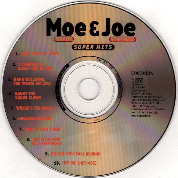 Moe Bandy & Joe Stampley : Super Hits (HDCD, Comp)
