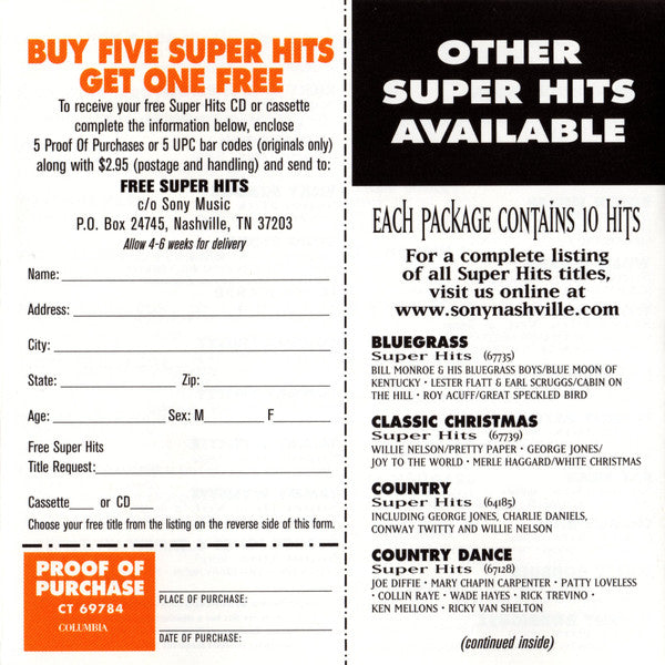 Moe Bandy & Joe Stampley : Super Hits (HDCD, Comp)