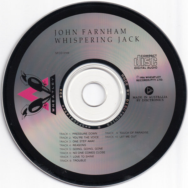 John Farnham : Whispering Jack (CD, Album, RE)