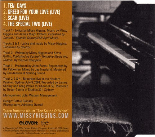 Missy Higgins : Ten Days (CD, Single)