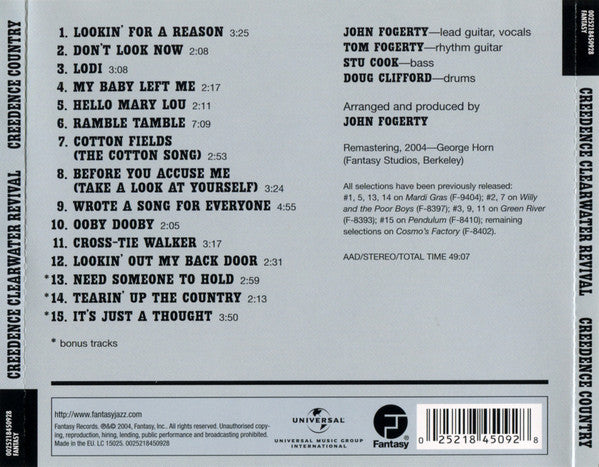 Creedence Clearwater Revival : Creedence Country (CD, Comp, RE, RM)