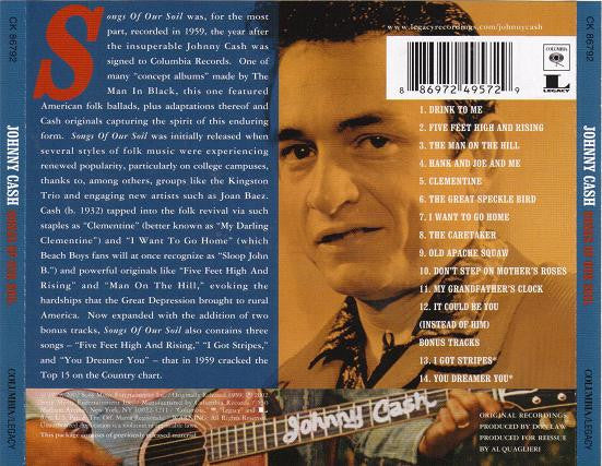 Johnny Cash : Songs Of Our Soil (CD, Album, RE)