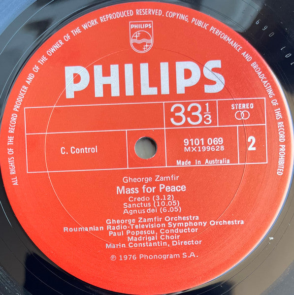 Zamfir* : Mass For Peace (LP, Album)