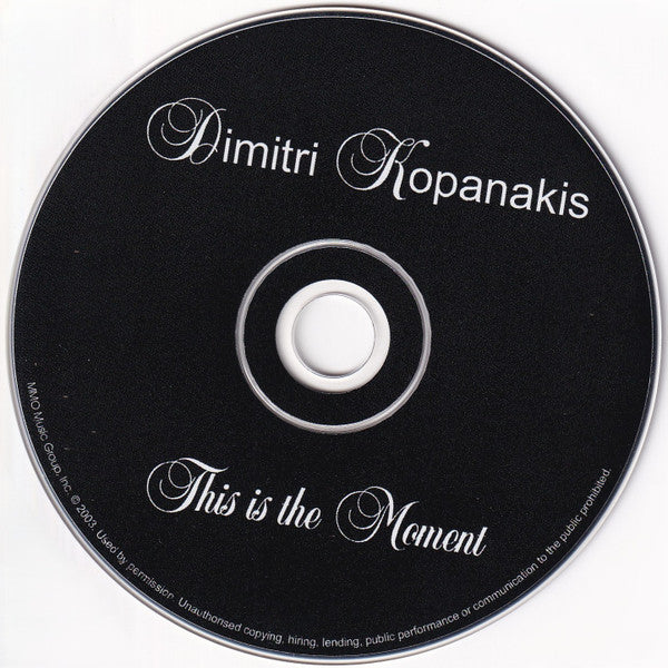Dimitri Kopanakis : This Is The Moment (CD, Album)