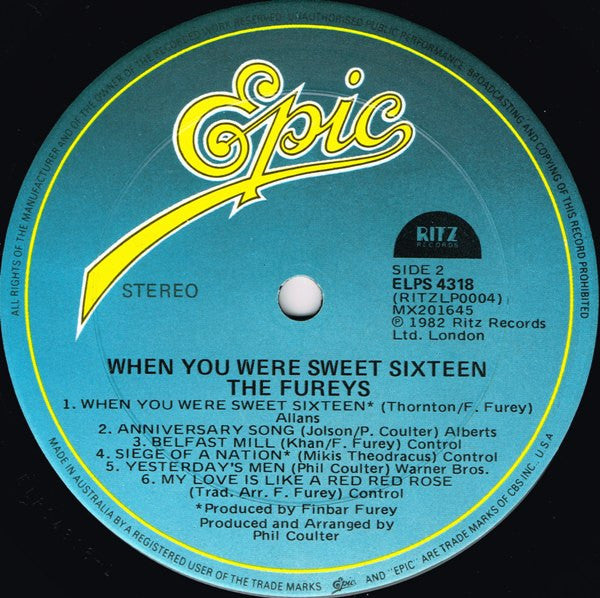 The Fureys : When You Were Sweet Sixteen (LP, Album)
