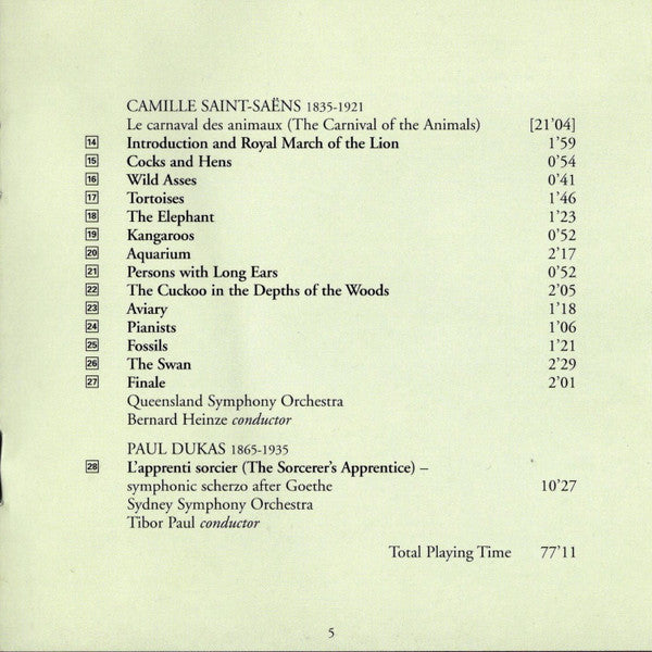 Various : Music Of Fantasy And Imagination - A Collection Of Magical Works By Saint-Saëns, Respighi, Dukas, Ravel And Leopold Mozart (CD, Comp)