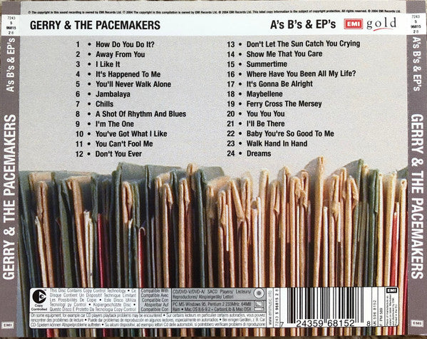 Gerry & The Pacemakers : A's B's & EPs (CD, Comp, Mono, Cop)
